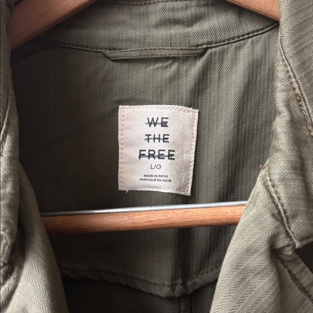 Free People Green Trench Coat Classic Style - Picture 7 of 8